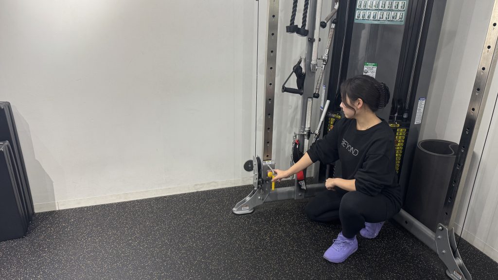 ケーブルキックバック セッティング ケーブルマシン